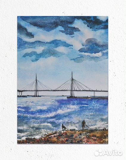 Акварельные картины. Крестовский остров