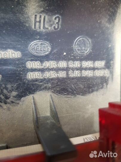 Фонарь задний (стоп сигнал) Skoda Fabia MK2 BXW