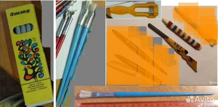 Ручка перьевая шариковая чернильница пенал СССР