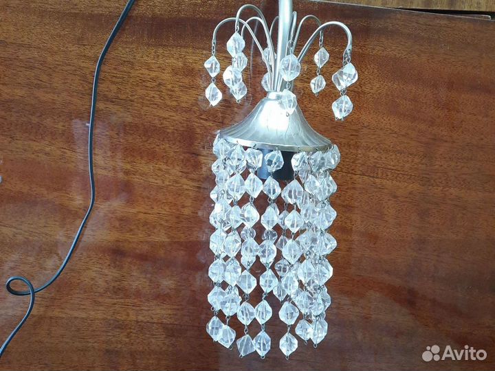 Светильник подвесной из горного хрусталя