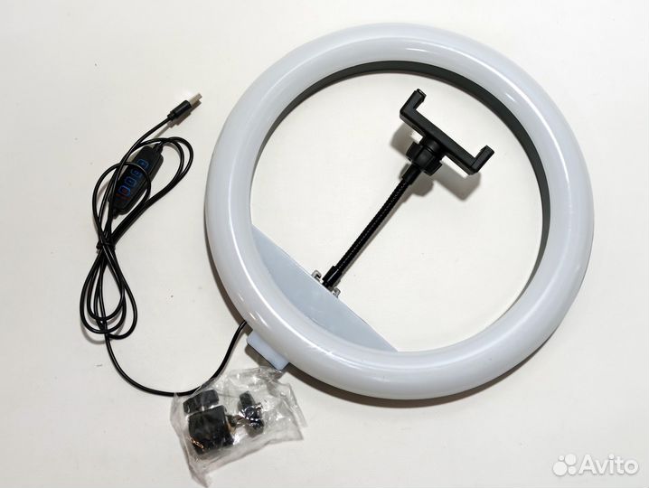 Кольцевая селфи лампа 30см новая