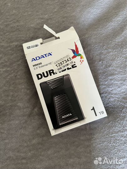 Внешний жесткий диск HDD A-Data 1Tb HD650 black