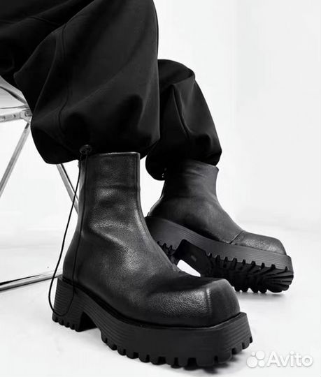 Ботинки balenciaga leather trooper type