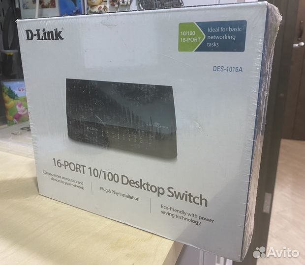 Коммутатор d-link 16-port 10/100 desktop switch