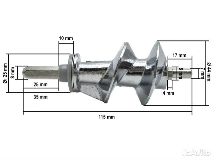 Оригинал шнек для мясорубки Мулинекс,Тефаль