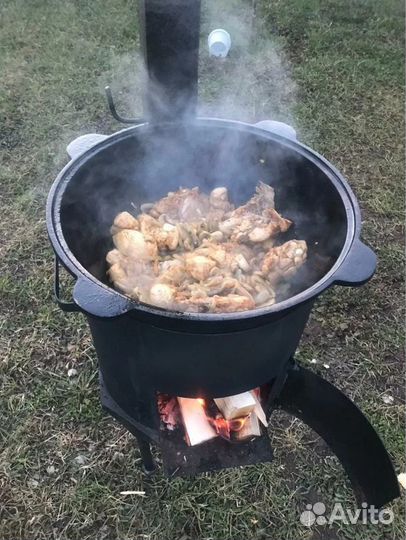 Казан узбекский 10 литров, плоское дно