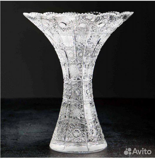 Ваза чехия раритет богемский хрусталь 1985 г