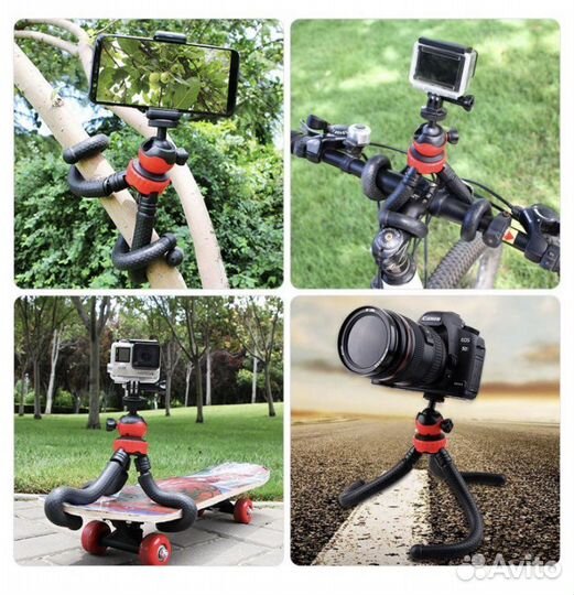 Штатив трипод настольный, с гибкими ножками