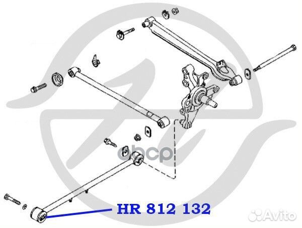 HR 812 132 - реактивной сайленблок тяги mazda 6