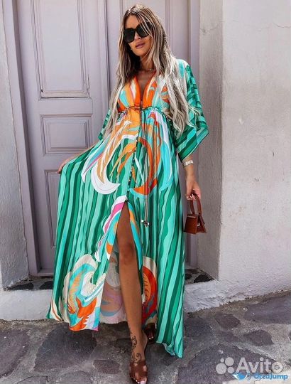 Пляжный халат кимоно