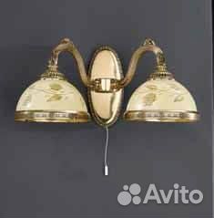 Бра настенный металлический со стеклом Италия