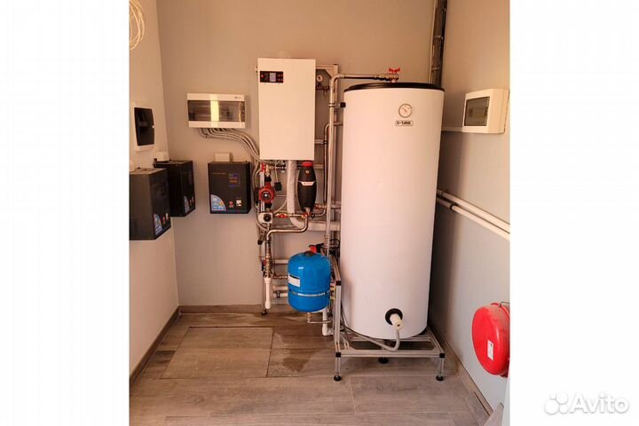 Котельная с тепловым насосом и бойлером