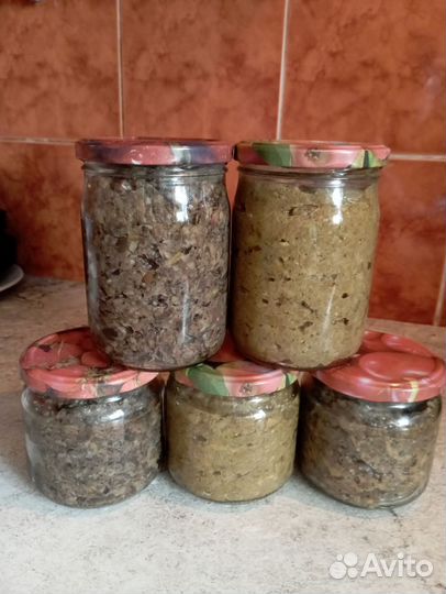 Икра грибная, грибы маринованные