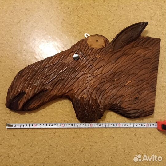Резная лосиная голова / медальон