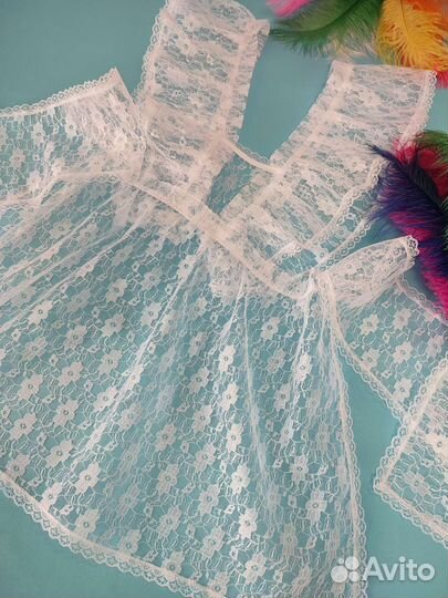 Белый школьный фартук