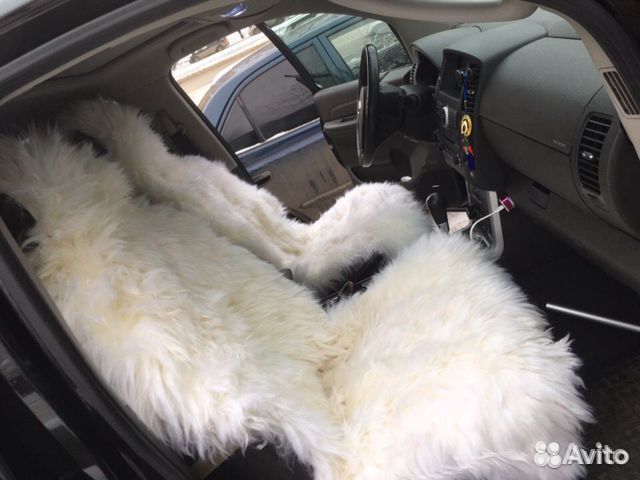 Меховая накидка натуральный мех белая на шкуре