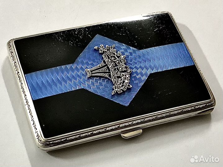 Портсигар антик редкий серебро 1929 год