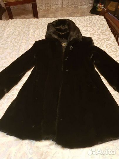 Шуба норковая с капюшоном 42-44