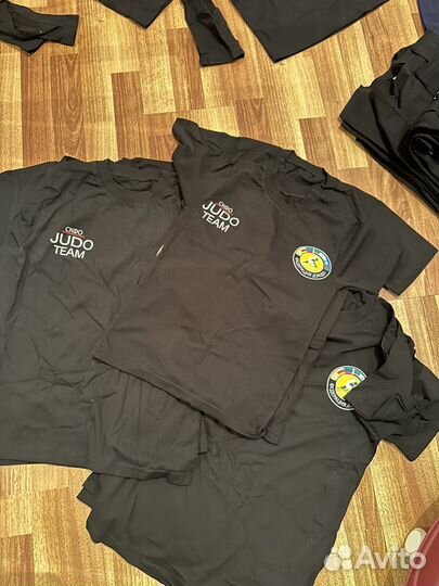 Спортивная черная футболка дзюдо
