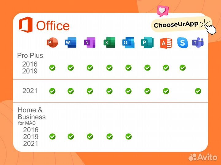 Ключ Microsoft Office 2021 / 2019 / 2016