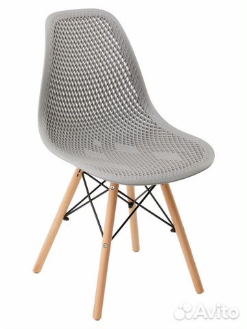 Стул ажурный в стиле eames DSW, серый NEW