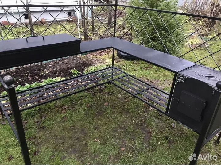 Мангал с печкой