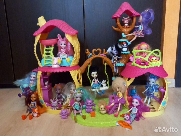 Большая коллекция кукол энчантималс