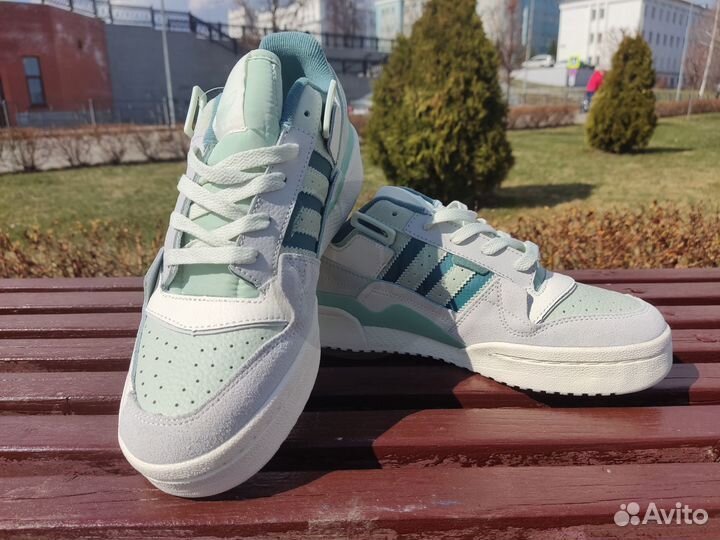 Кроссовки Adidas Forum Exhibit Low White Green