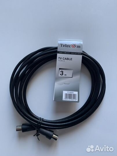 Tv cable телевизионный антенный кабель (новый)