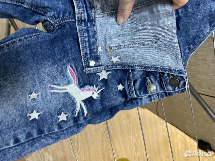 Джинсовый комбинезон для девочки 110-116
