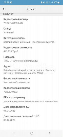 Участок 18 сот. (ИЖС)