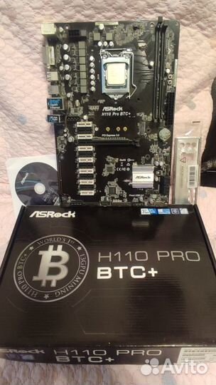 Материнская плата ASRock H110 PRO BTC+