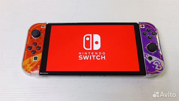 Чехол пластиковый для Switch oled Pokemon Violet