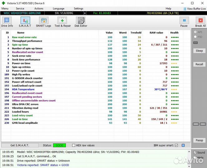 Жесткий диск WD Red WD10efax 4Tb
