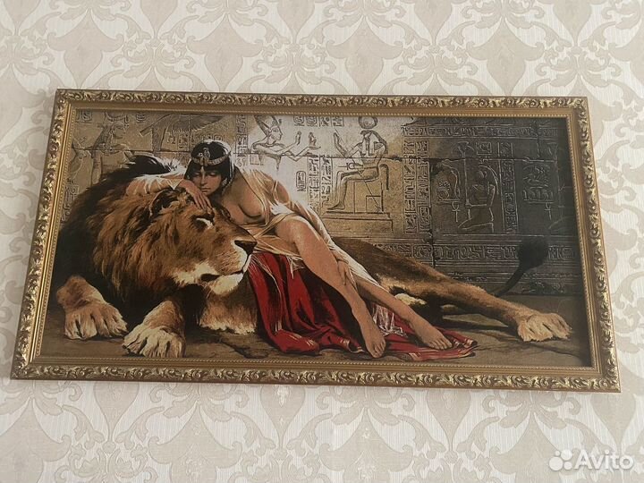 Картина из гобелена 127*67 см в рамке