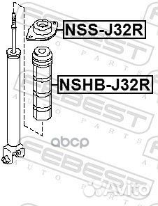 Nshbj32R пыльник заднего амортизаторзатора Nis