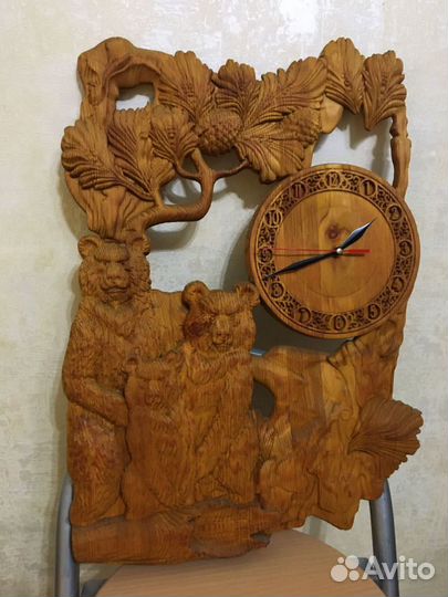 Часы ручной работы 3 медведя