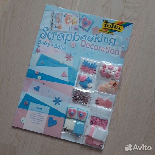 Набор для скрапбукинга Folia Baby (розово-голубой)