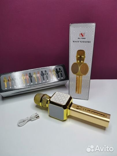 Беспроводной микрофон для караоке с колонкой