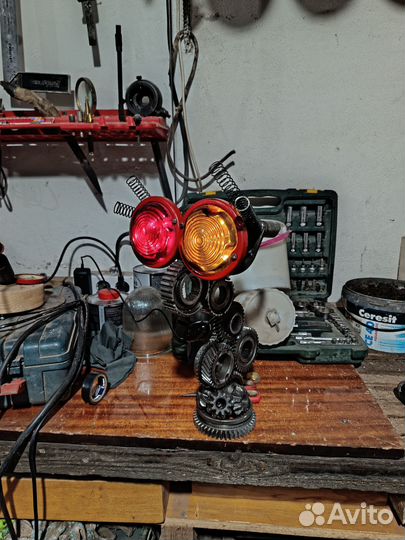 Лампа настольная ночник, стимпанк, лофт