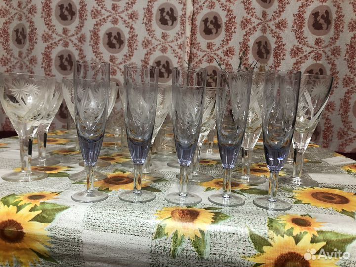 Стопки,рюмки,фужеры СССР хрусталь