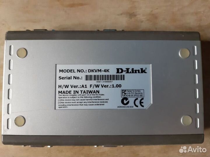 KVM-переключатель D-link dkvm-4K 4-портовый