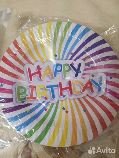 День рождение. Одноразовая посуда, свечки