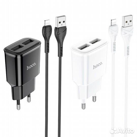 Hoco C88A Lightning кабель 1м., 2*2,4A, белый