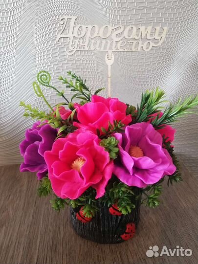 Букет цветов из мыла к 1 сентяря