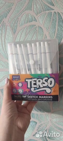 Маркеры для скетчинга двусторонние Terso 54 шт