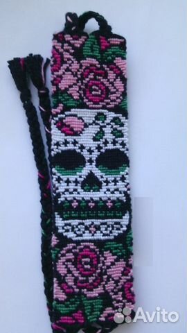 Фенечка Череп Розы