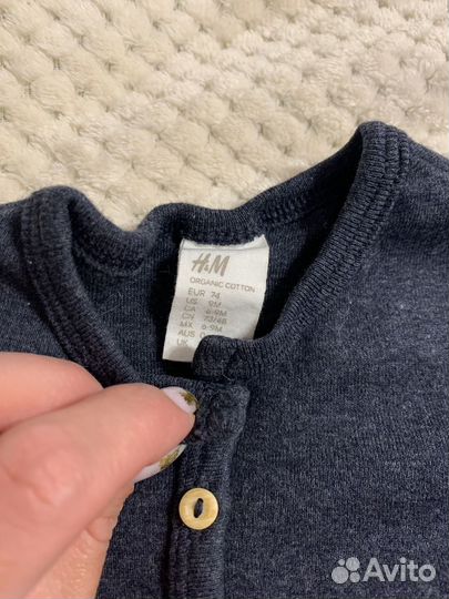 Комбинезон трикотажный 74 размер 6-9 мес hm