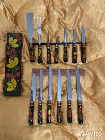 Набор столовых приборов 13 штук нерж, хохлома