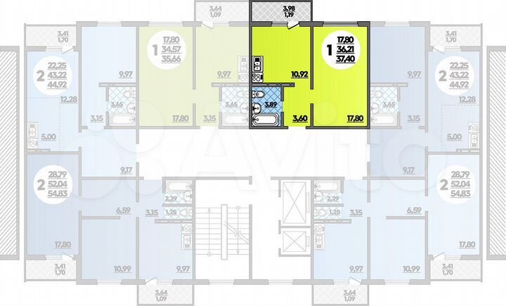 1-к. квартира, 37,4 м², 15/16 эт.